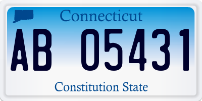 CT license plate AB05431