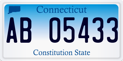 CT license plate AB05433