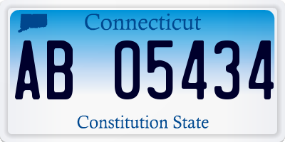 CT license plate AB05434