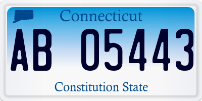 CT license plate AB05443