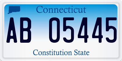 CT license plate AB05445