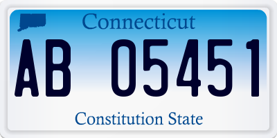 CT license plate AB05451