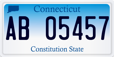 CT license plate AB05457
