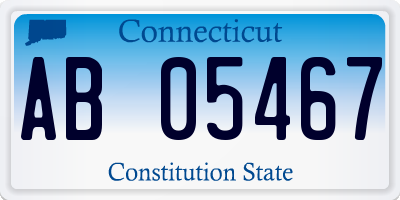 CT license plate AB05467