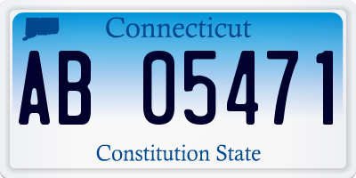 CT license plate AB05471