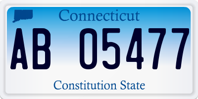 CT license plate AB05477