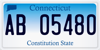 CT license plate AB05480