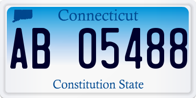 CT license plate AB05488