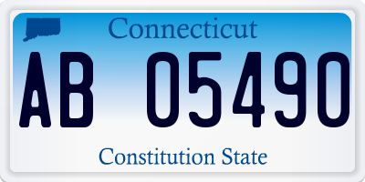 CT license plate AB05490