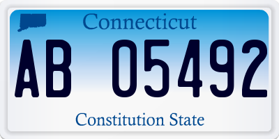 CT license plate AB05492