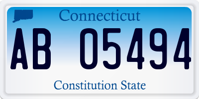 CT license plate AB05494