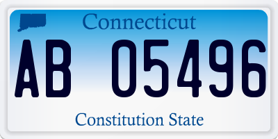 CT license plate AB05496
