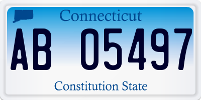 CT license plate AB05497