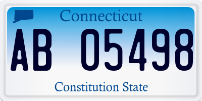 CT license plate AB05498