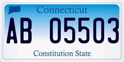 CT license plate AB05503
