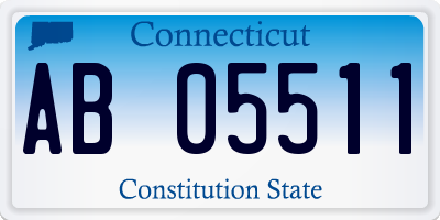 CT license plate AB05511