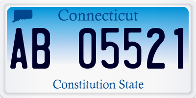 CT license plate AB05521