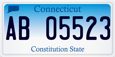 CT license plate AB05523
