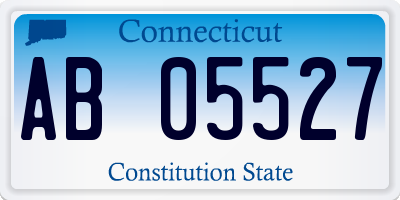 CT license plate AB05527