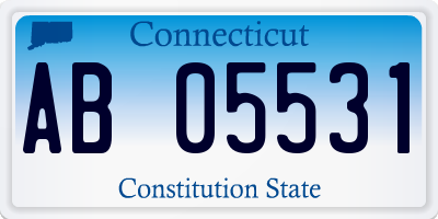CT license plate AB05531