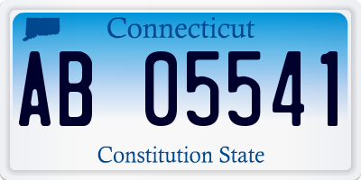 CT license plate AB05541