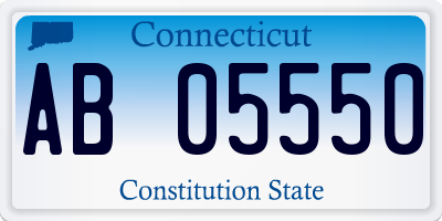 CT license plate AB05550