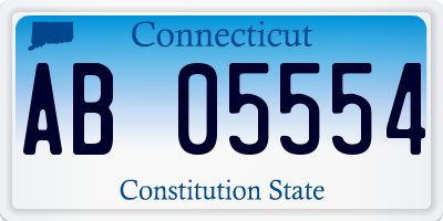 CT license plate AB05554