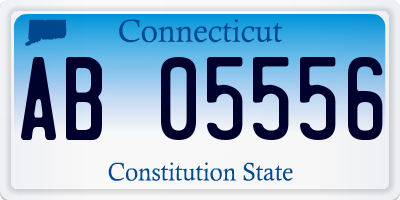 CT license plate AB05556