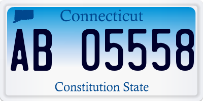 CT license plate AB05558