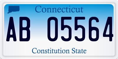 CT license plate AB05564