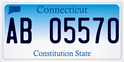 CT license plate AB05570