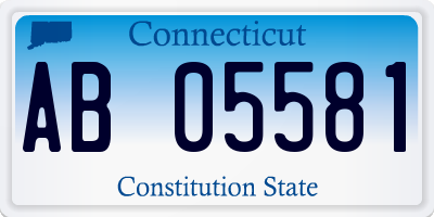 CT license plate AB05581