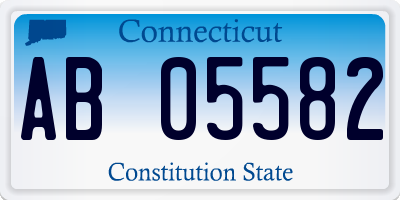 CT license plate AB05582