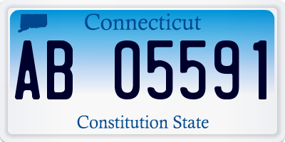 CT license plate AB05591