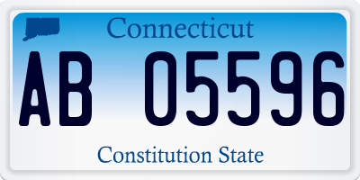 CT license plate AB05596