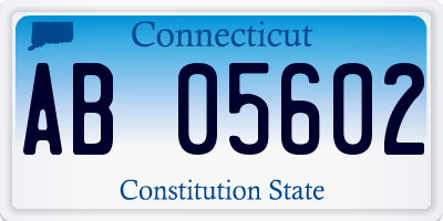CT license plate AB05602
