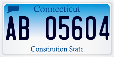 CT license plate AB05604