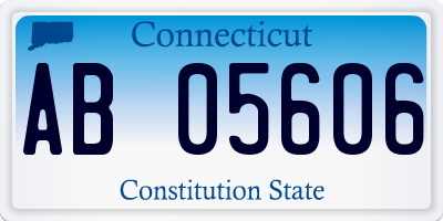 CT license plate AB05606