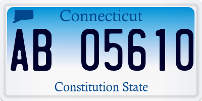 CT license plate AB05610
