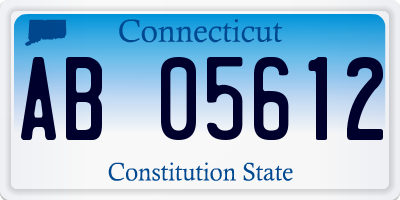 CT license plate AB05612