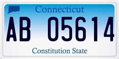 CT license plate AB05614