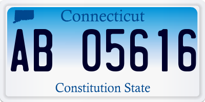 CT license plate AB05616