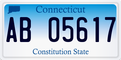 CT license plate AB05617