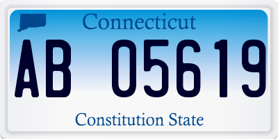 CT license plate AB05619