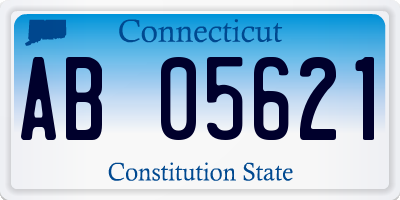 CT license plate AB05621