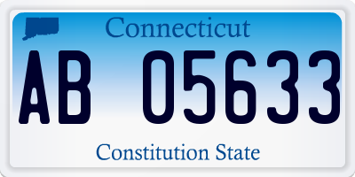 CT license plate AB05633