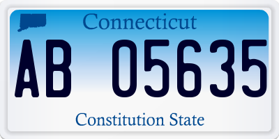 CT license plate AB05635