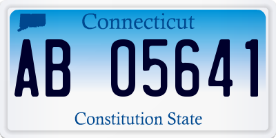 CT license plate AB05641