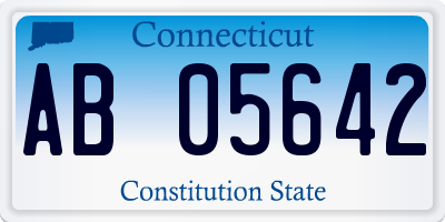 CT license plate AB05642