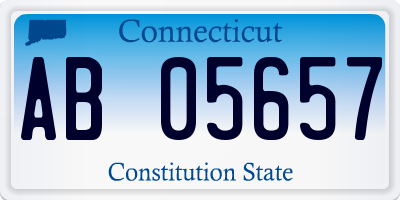CT license plate AB05657